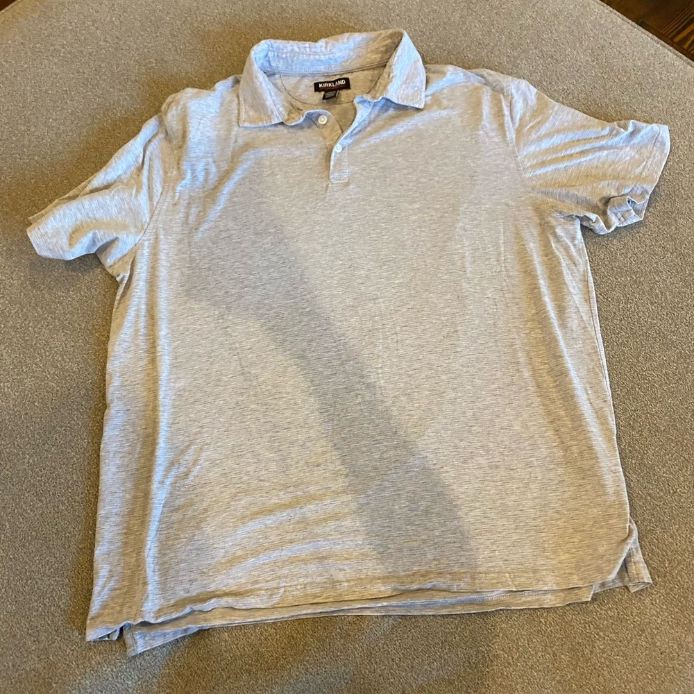 Kirkland Signature Light Gray Men's Polo Shirt